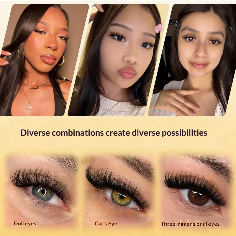 Eyelash Extension Individual - طقم جديد لتمديد الرموش بدون غراء،