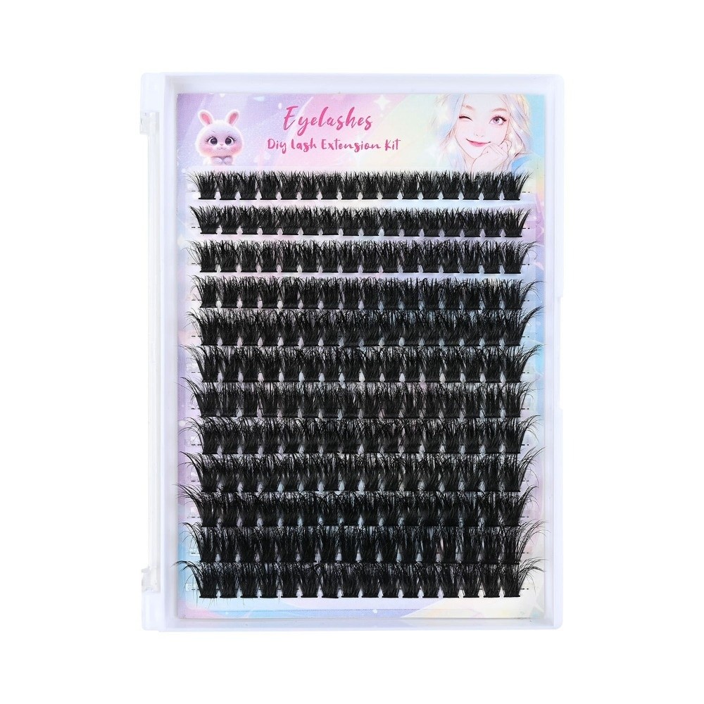 Eyelash Extension Wispy Look - رموش صناعية بمظهر طبيعي، مجموعة أدوات