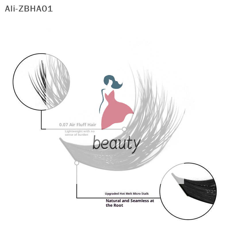 Eyelash Extension Individual - رموش ثلاثية الأبعاد من الفرو الصناعي،