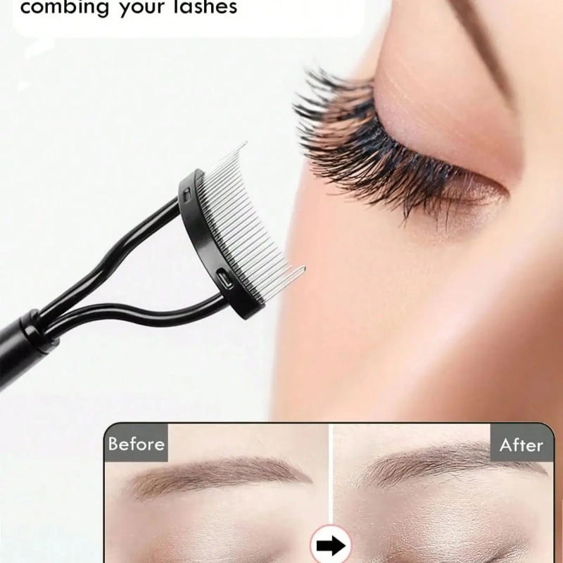 1/2 قطعة رمش التصميم رمش مشط ف - مراجعة Eyelash Extension Guide وسعره