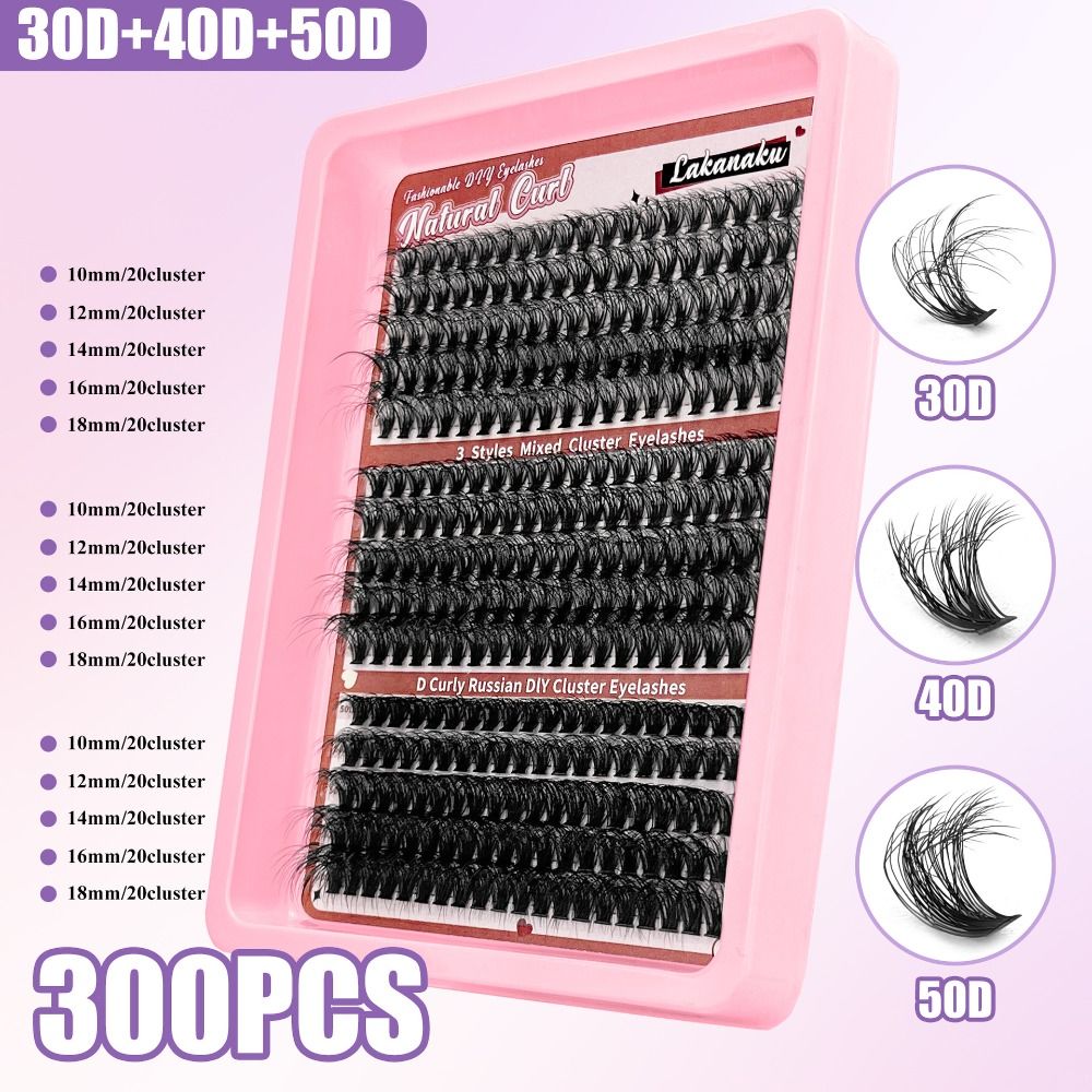 رموش صناعية بطول 9-16 مم، مظهر - مراجعة Eyelash Extension Wispy Look وسعره