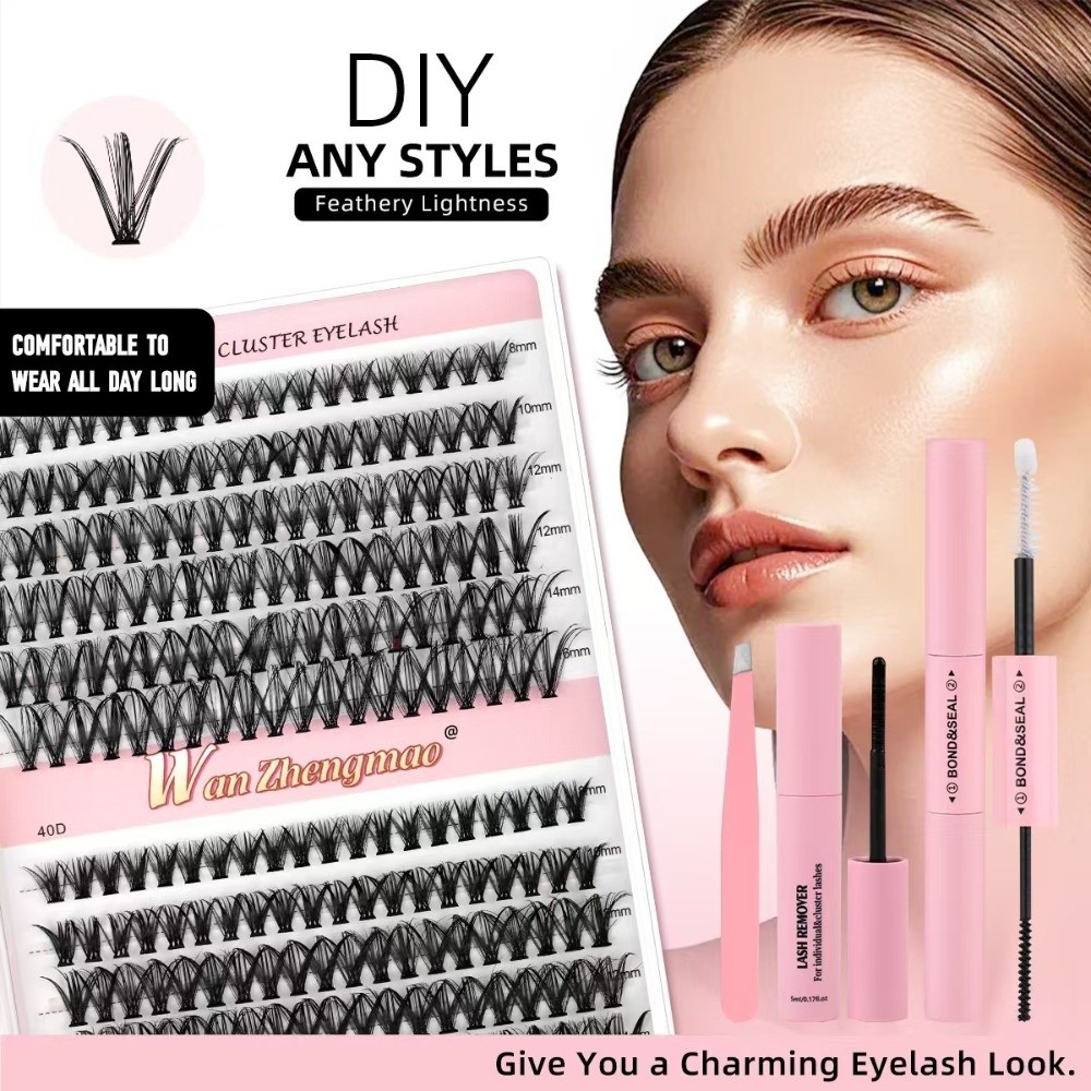 رموش صناعية بطول 8-16 مم، طقم  - مراجعة Eyelash Extension Wispy Look وسعره