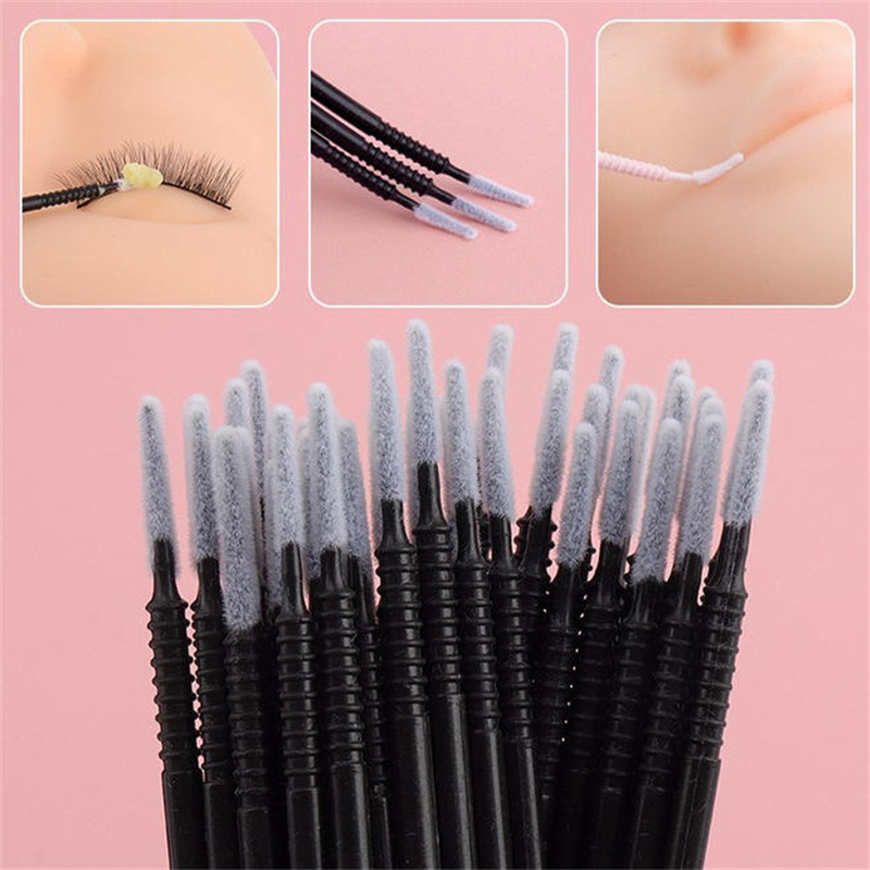 100/200/1000 قطعة من فرش التنظ - مراجعة Eyelash Extension Cleaning وسعره